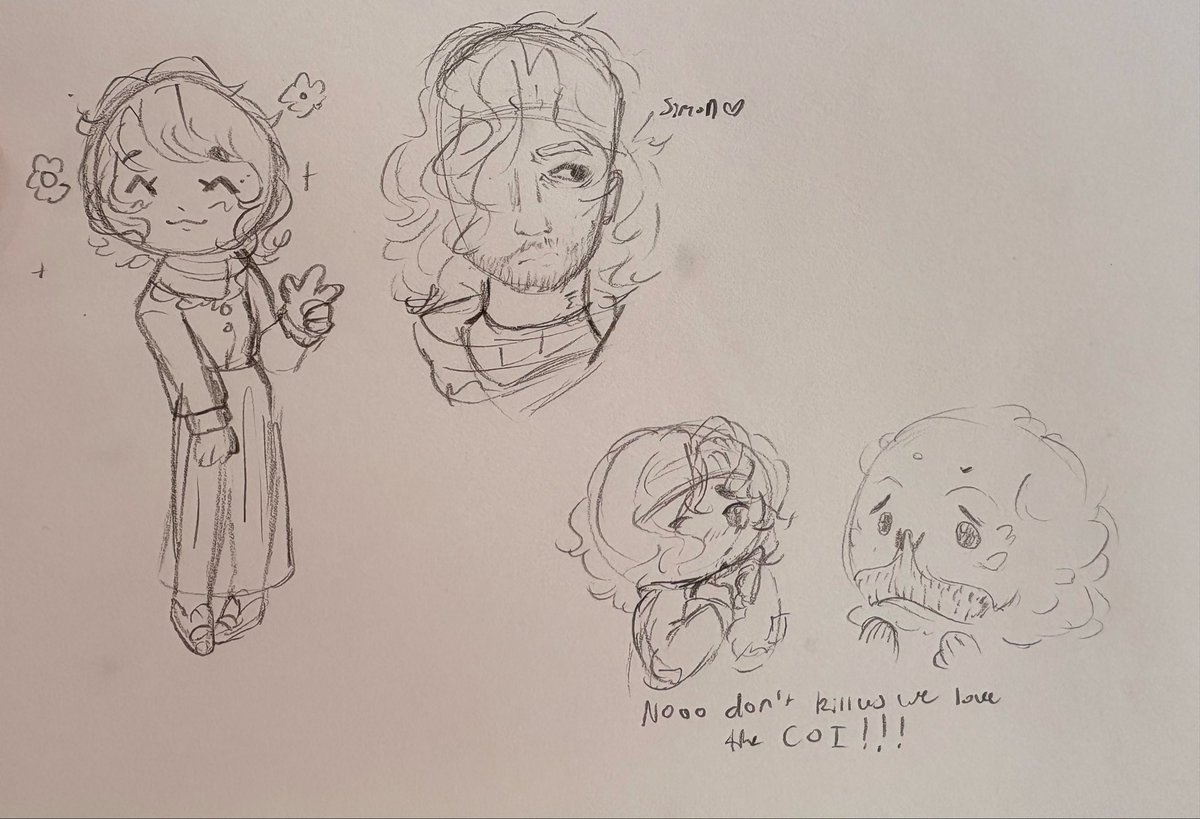 blanetarium's tweet photo. This sketchbook is getting graded at the end of the semester LOL

Some Simons + an Ellie and an OC doodle :)

#ironlung #simonironlung #ellieironlung #oc https://t.co/qhRAFtdexk