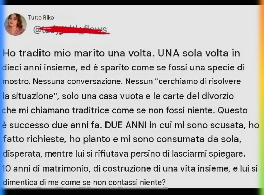 incel_aidigino's tweet photo. Lei ha tradito il marito ma riesce a descriversi come la vittima.
Sono pazze. https://t.co/C5sU8Y4REy