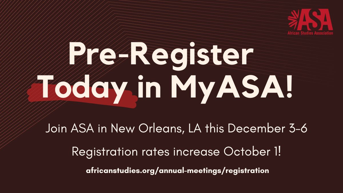 ASANewsOnline's tweet photo. Pre-Registration ends in just one week! Register in MyASA to join ASA in New Orleans this December: https://t.co/6VFvprZx1B https://t.co/TJQJg5dlqt