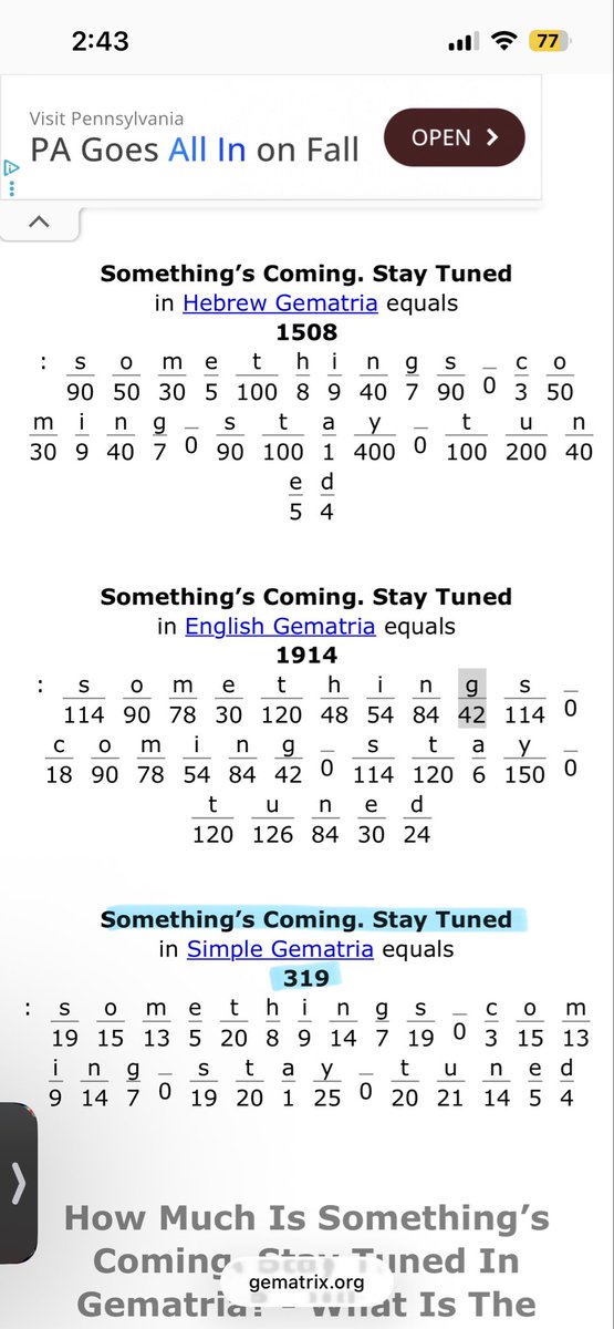 L82awake's tweet photo. 🤔Something’s Coming. Stay Tuned in simple Gematria 319

Date of WH post 9/21 🪞12/9 in date of Drop 319

Renegade happens to be in the news talking about regulating AI. 

#319 
Why did the USSS codename Hussein 'Renegade'?

Bc he BETRAYED OUR COUNTRY💪🏻🇺🇸 https://t.co/566a1nek2O