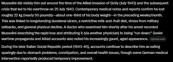 RedPrometheus9's tweet photo. @Nihilo_Benito @IlEnzo59978 I couldn't find the specific excerpts from contemporary accounts about his charity, but it is well attested. And his declining health as he fasted for health reasons and comraderie with suffering civilians. https://t.co/gp9E0nymot