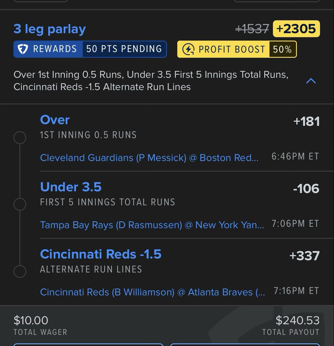 DBB_Discord's tweet photo. FanDuel Daily Dinger 50% +2305 ⚾️

Awesome promo and good for .54u! 🫡

https://t.co/VGkHwA1v5A https://t.co/KUafwlag3o