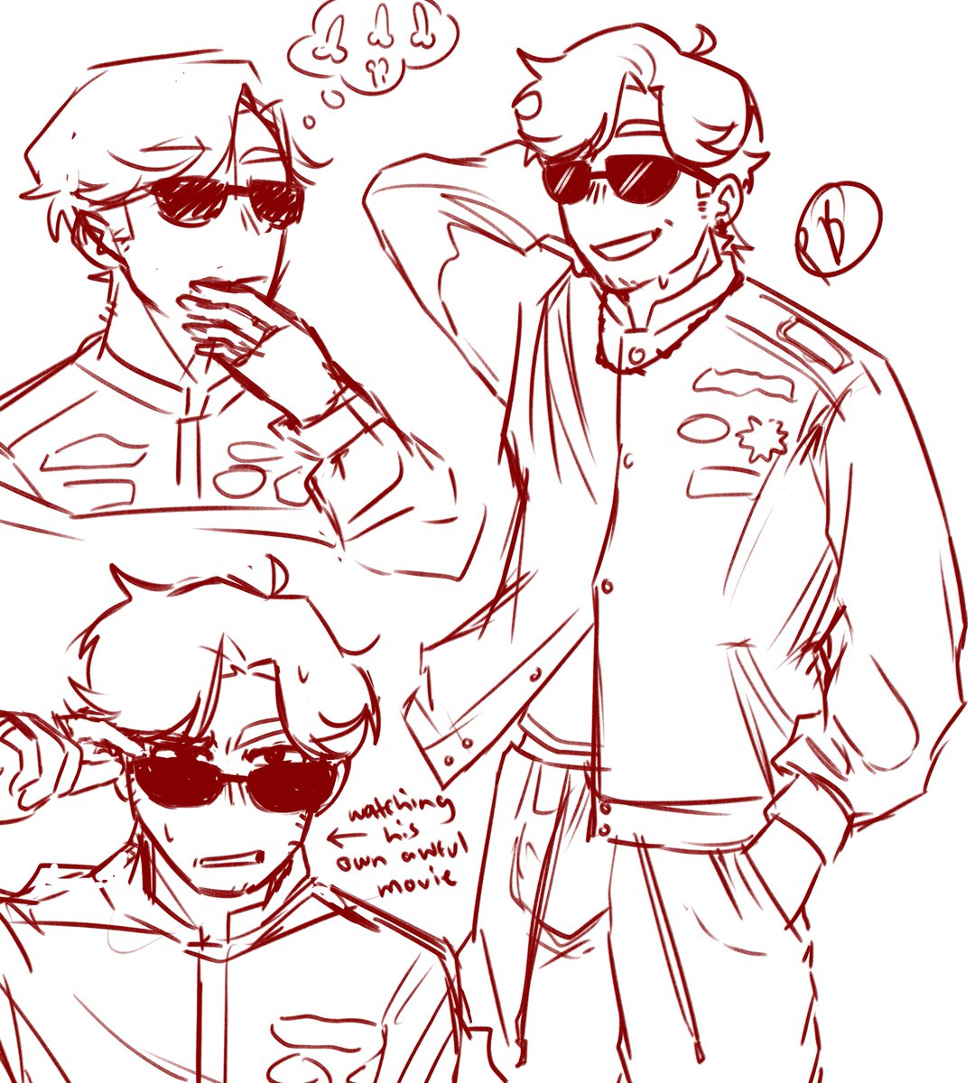 PeachyPanchiko's tweet photo. Some Alpha Dave sketches (I'll probably finish these some time today)

#alphadavestrider #homestuck #sketches https://t.co/7EGkjxj2Rc