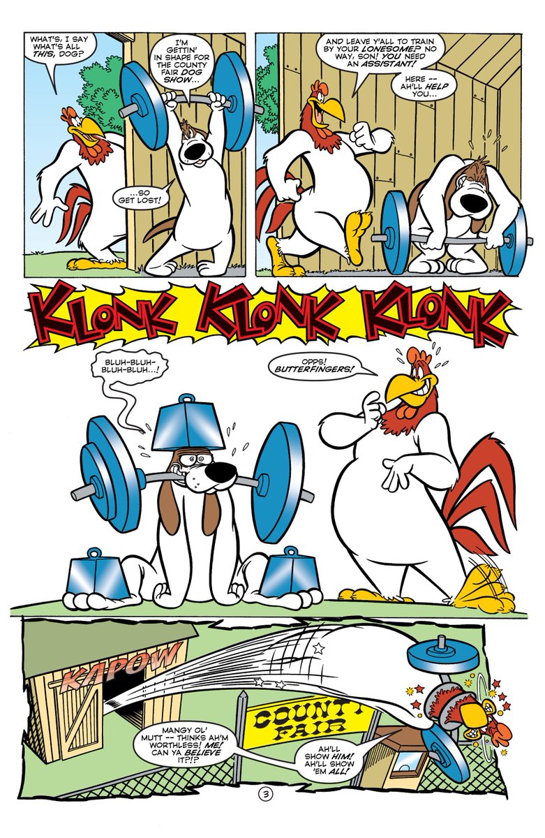 looc4tt's tweet photo. Since Foghorn Leghorn x Barnyard Dawg (aka fogdawg) is getting fed here are some scenes i got of them from comics

#fogdawg https://t.co/i2E81EPNdf