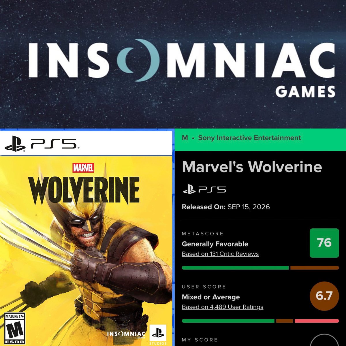 XboxJoker33's tweet photo. BREAKING: Insomniac Games is reportedly facing layoffs and a potential studio shutdown! 

#Playstation #Wolverine https://t.co/XW2I4I5Jbt