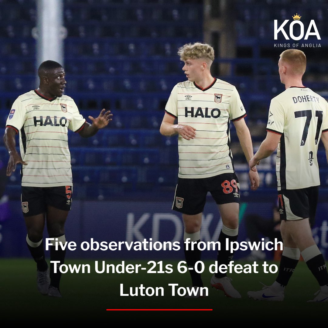 alexnljones's tweet photo. 📄 Azor Matusiwa returns, a couple of players who caught my eye, but ruthless Luton ultimately too strong for #itfc U21 at Kenilworth Road.

Verdict from tonight’s 6-0 defeat in the EFL Trophy… 👇

https://t.co/05fGxs9X7U https://t.co/9ABwNQu2iA
