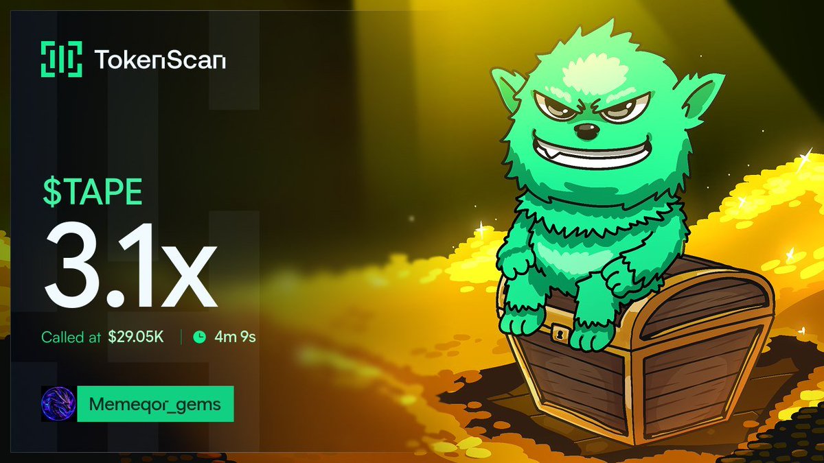 Memeqor_gems's tweet photo. 3x for my call on $tape
Ca: 9DvtnrMoGWwGpBQUqMWhTxxtRjsuuBPE6Uu9ZNn5pump https://t.co/0fIZHNT23i