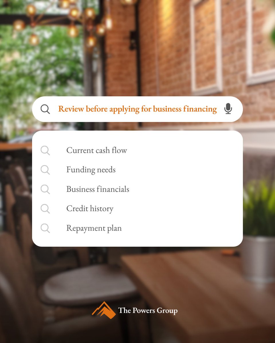 PowersGroupHQ's tweet photo. Need business funding? Know what you need before you apply.

How much? What for? How fast? What can the business support?

Have those answers? Good. Let’s find the right funding option.

https://t.co/iKGymn8nw8
(844) 3-POWERS
(808) 481-4153 
#BusinessFinancing #Hawaii https://t.co/de8iXuGfiL