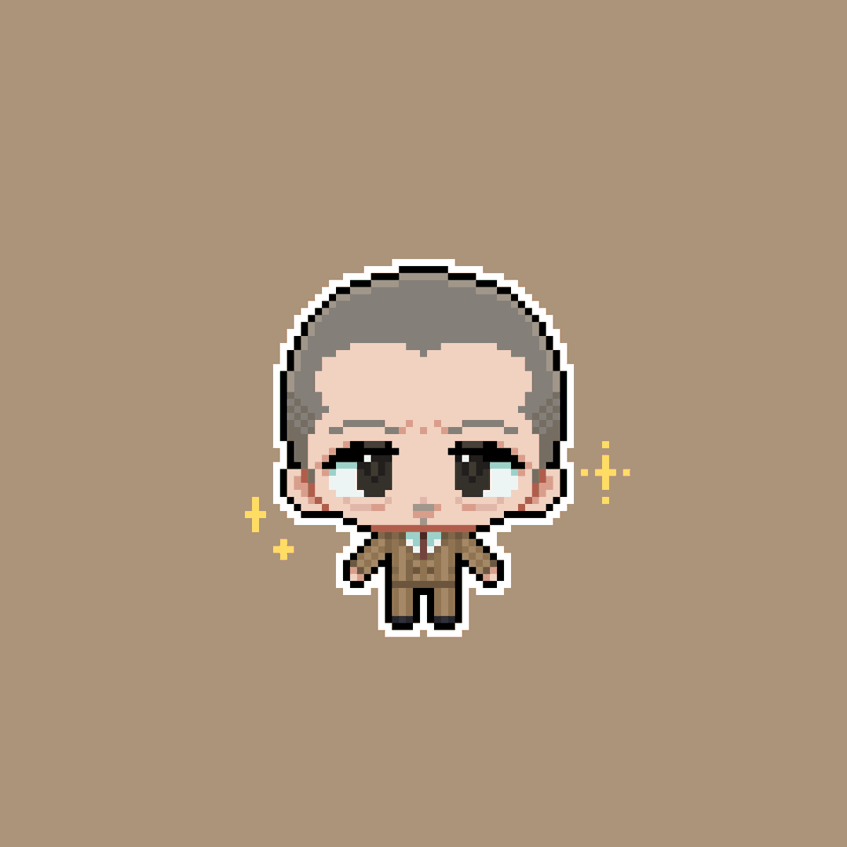 creamedsugar's tweet photo. @ppansumancms has pixelated me and Sagawa, we are so square and tiny! https://t.co/2bkzejcZXD