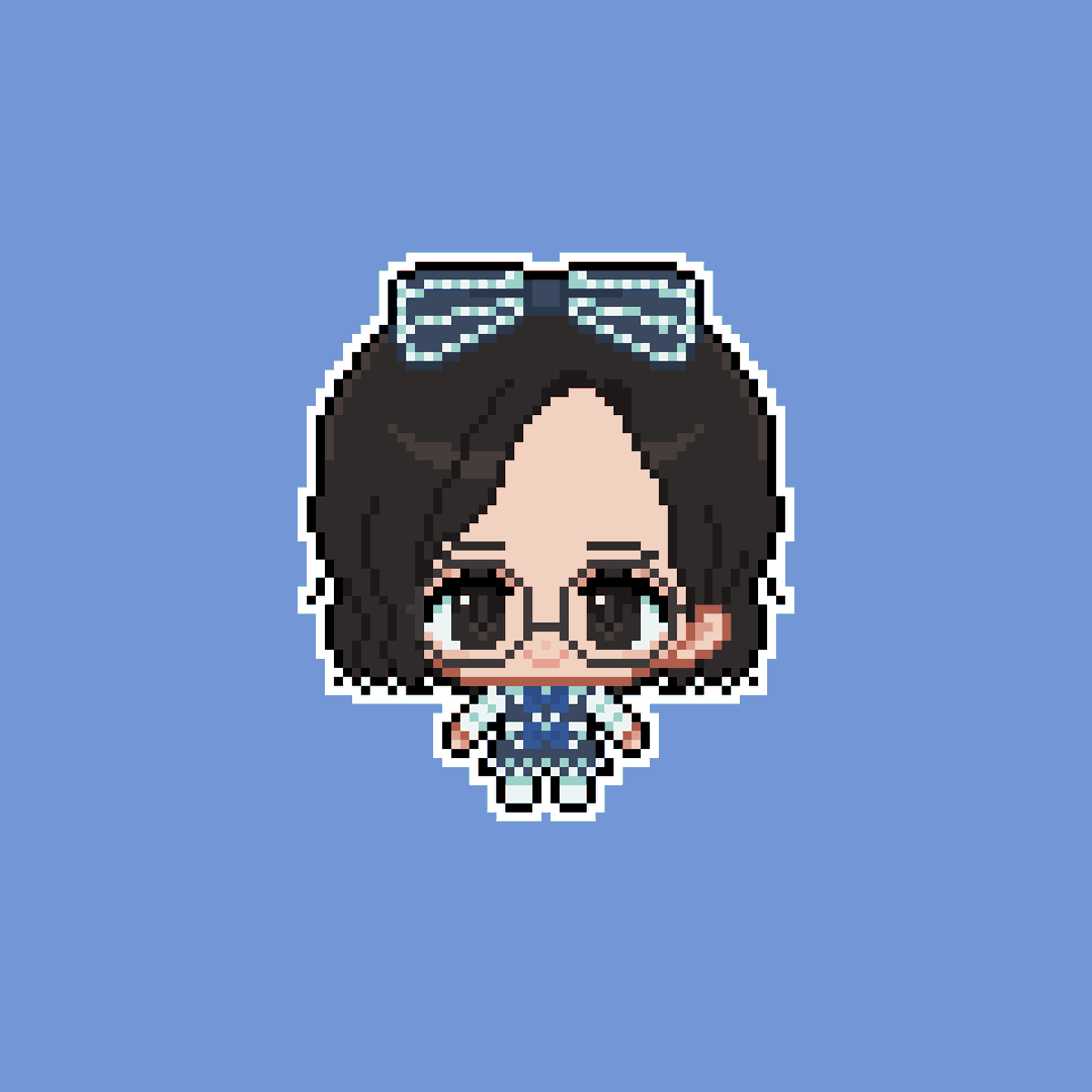 creamedsugar's tweet photo. @ppansumancms has pixelated me and Sagawa, we are so square and tiny! https://t.co/2bkzejcZXD