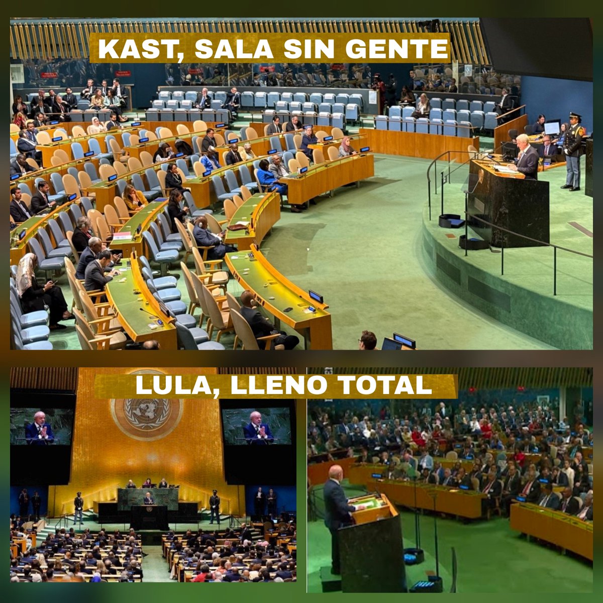 RobertoMerken's tweet photo. 🔴 Lula se transforma en un fenómeno en la ONU por su liderazgo internacional, mientras tanto Chile prácticamente no tuvo injerencia. 

🔴 Hace décadas que a Chile no le pasaba esto a nivel internacional. https://t.co/xMCLxjZHPU
