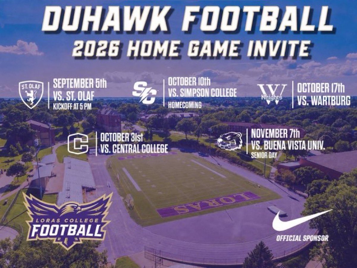 Laythan_Hurst's tweet photo. Thank you @LorasCollegeFB and @CoachJStFleur for the gameday invite! Looking forward to getting down to Dubuque and checking everything out! https://t.co/nrCRCW2fZX