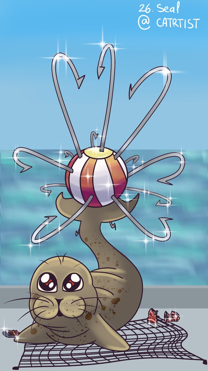 catrtist's tweet photo. #swordtember #swordtember2026 #Sealslive Speedpaint below, Link to all prompts' speedpaint too. https://t.co/8J1Rv56MFU