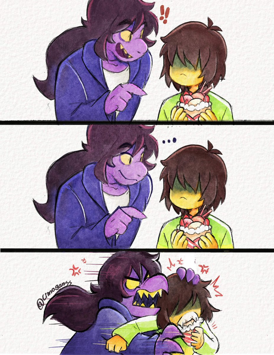 danigamisworks's tweet photo. Friendship share #deltarune #ralsei #kris #susie https://t.co/KnE9EFVIun