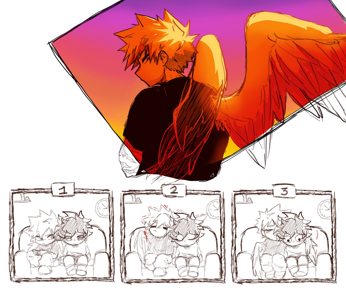 Lemon_Yuls's tweet photo. este también, amo este AU #bkdk #Bakugou #Deku #mha #bnha #art https://t.co/VJ1wbsUcEH