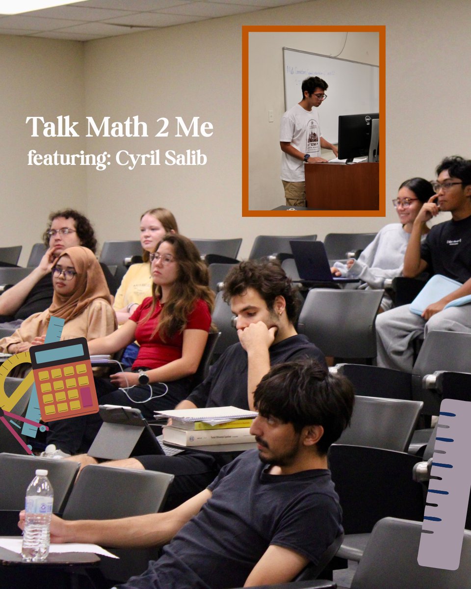 TXSTMath's tweet photo. Thanks to Talk Math 2 Me for hosting last week! Cyril Salib presented “How Great Minds and Endeavors Changed Our World for the Better.”
Faculty also hosted a geometric probability seminar. Thanks to all who joined!
#TXSTMath #TalkMath2Me https://t.co/dSOBnc1Pxg