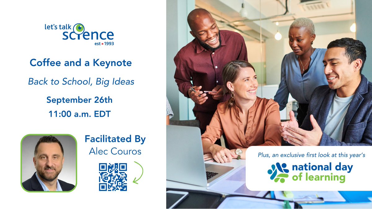 LetsTalkScience's tweet photo. Join us on September 26th to hear from fellow educators as they share fresh ideas, bold perspectives, and real-world insights you can apply during this inspiring virtual conversation facilitated by @courosa!
Plus, get a sneak peek at this year’s NDL!

https://t.co/lsau5PcE0m https://t.co/e6LZnOsS8j