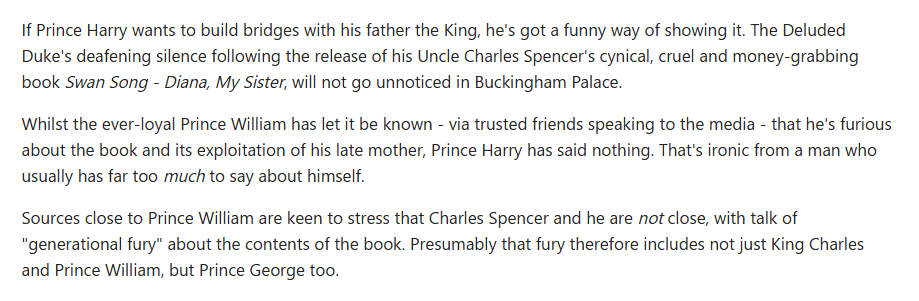 MDymore's tweet photo. #HarryIsATraitor
"Prince Harry just used his last brain cell but his masterplan has completely backfired." https://t.co/VVqkb01DUI