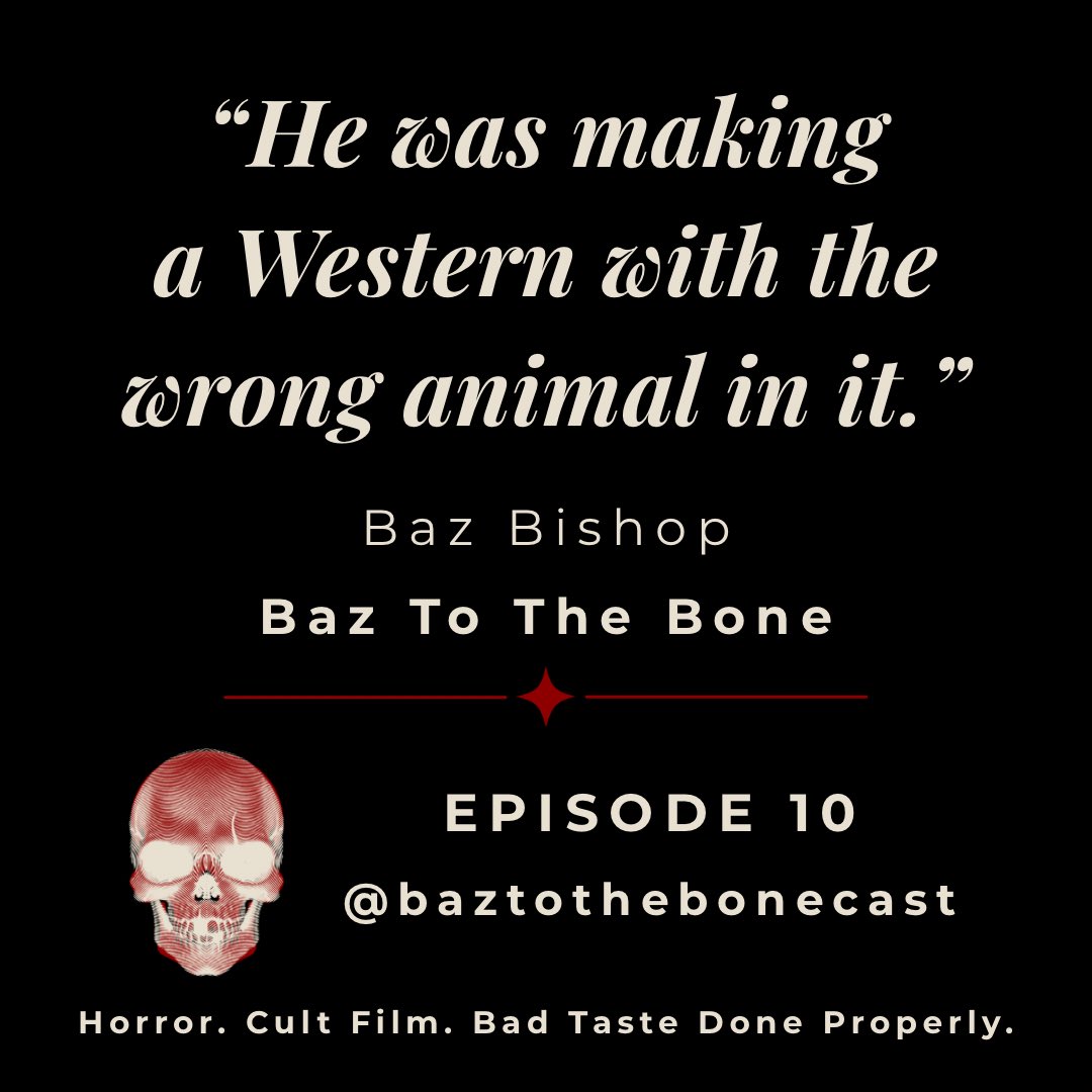 baztothebonepod's tweet photo. "He was making a Western with the wrong animal in it." — on the director of Night of the Lepus, who shot giant killer rabbits with zero horror technique and total sincerity. New episode of Baz To The Bone is live now. https://t.co/nElQP5RKNc