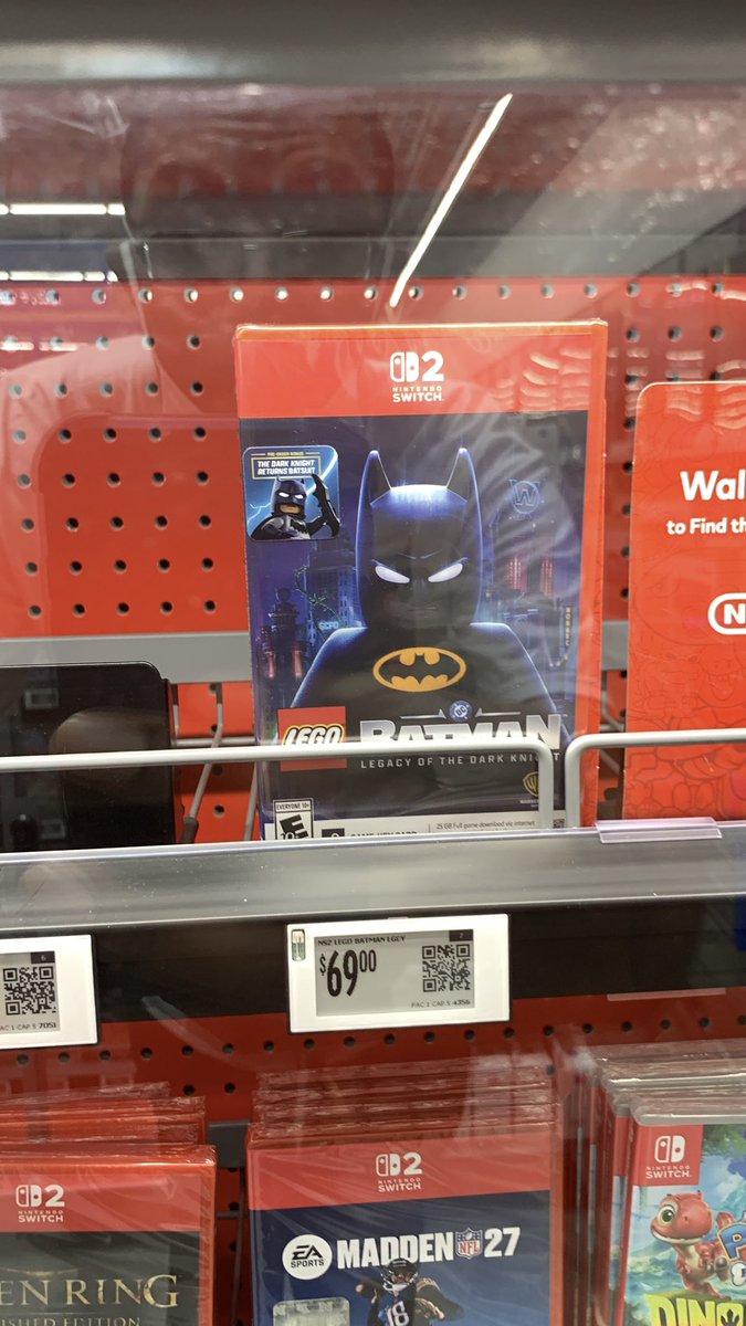 GundamStarForce's tweet photo. Orbitals Switch 2 ad in the Nintendo isle and Lego Batman 4! Legacy of the dark Knight https://t.co/9OWKOGK764