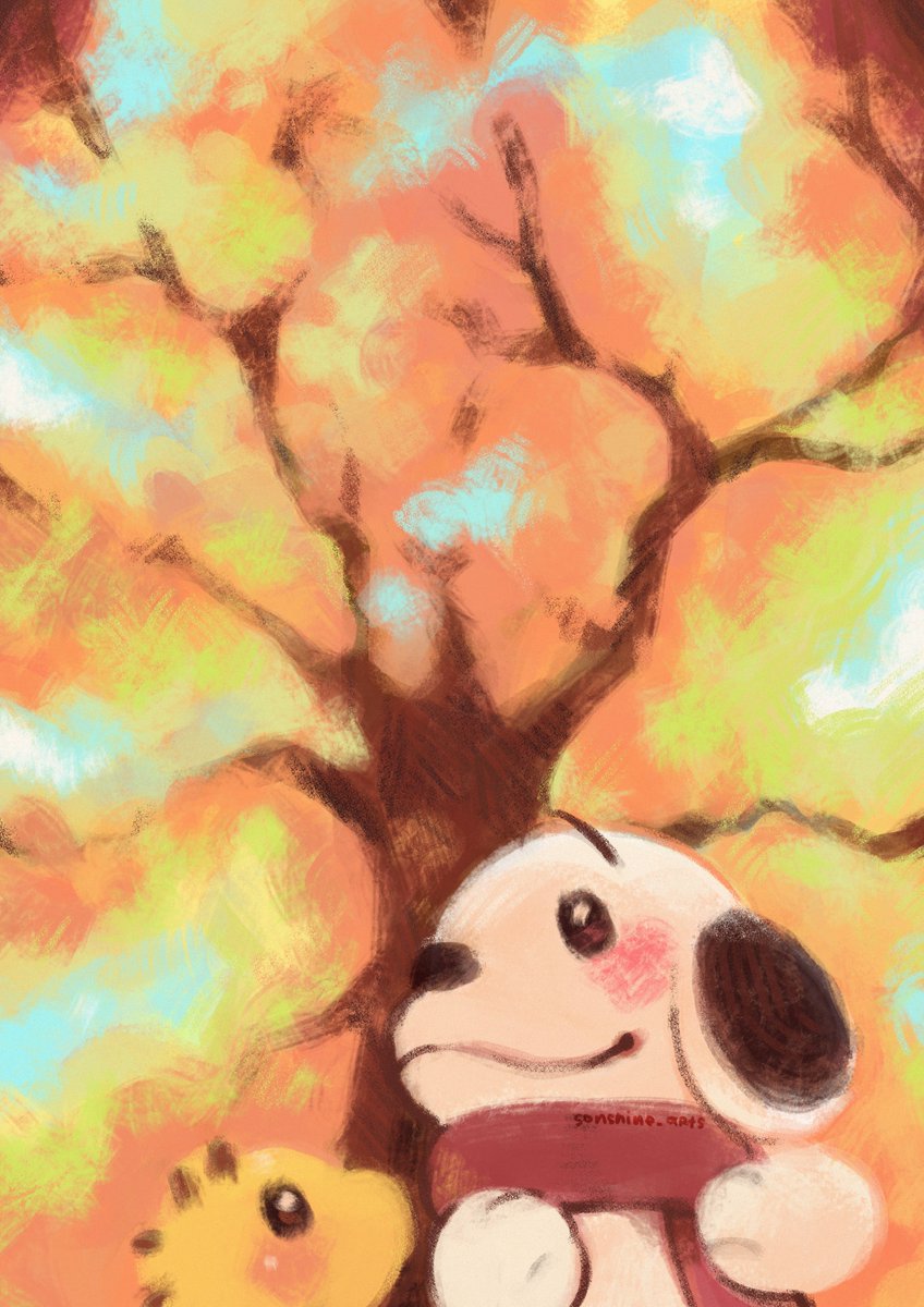 sonshine_arts's tweet photo. first day of autumn 🍂

#snoopy #digitalart https://t.co/iGNeoHdjNy