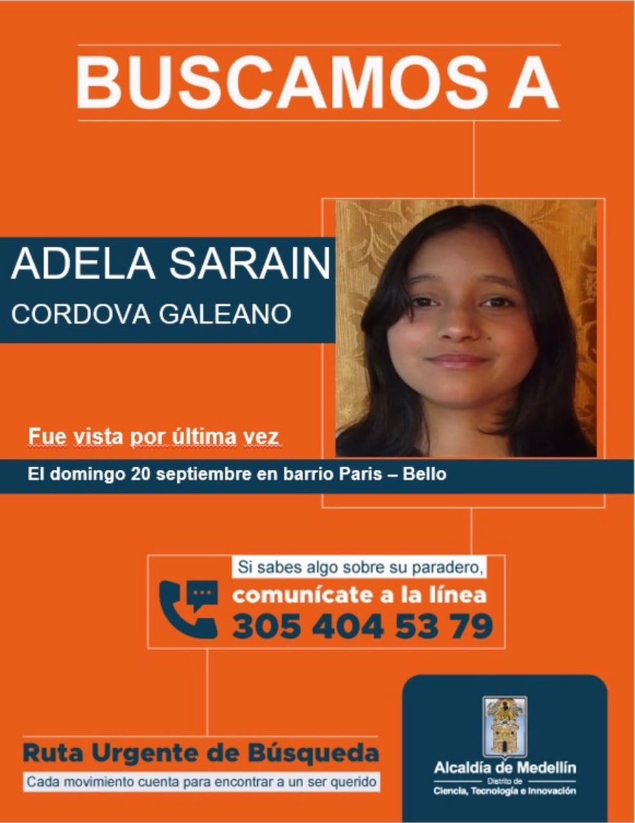 arcilaDDHH's tweet photo. Ayúdanos a encontrarla!!! https://t.co/CTet0gjoET