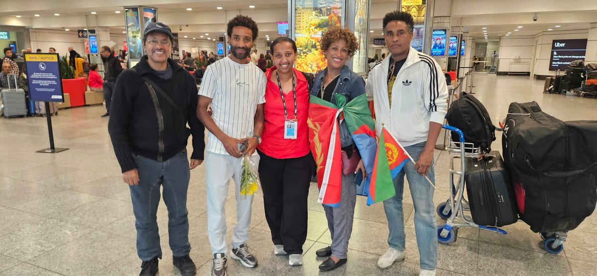 GhideonMusa's tweet photo. Red Sea Camels rider Merhawi Kudus has arrived in Montreal, Canada, for the 2026 UCI Road World Championships. https://t.co/kcQgLE8RI3