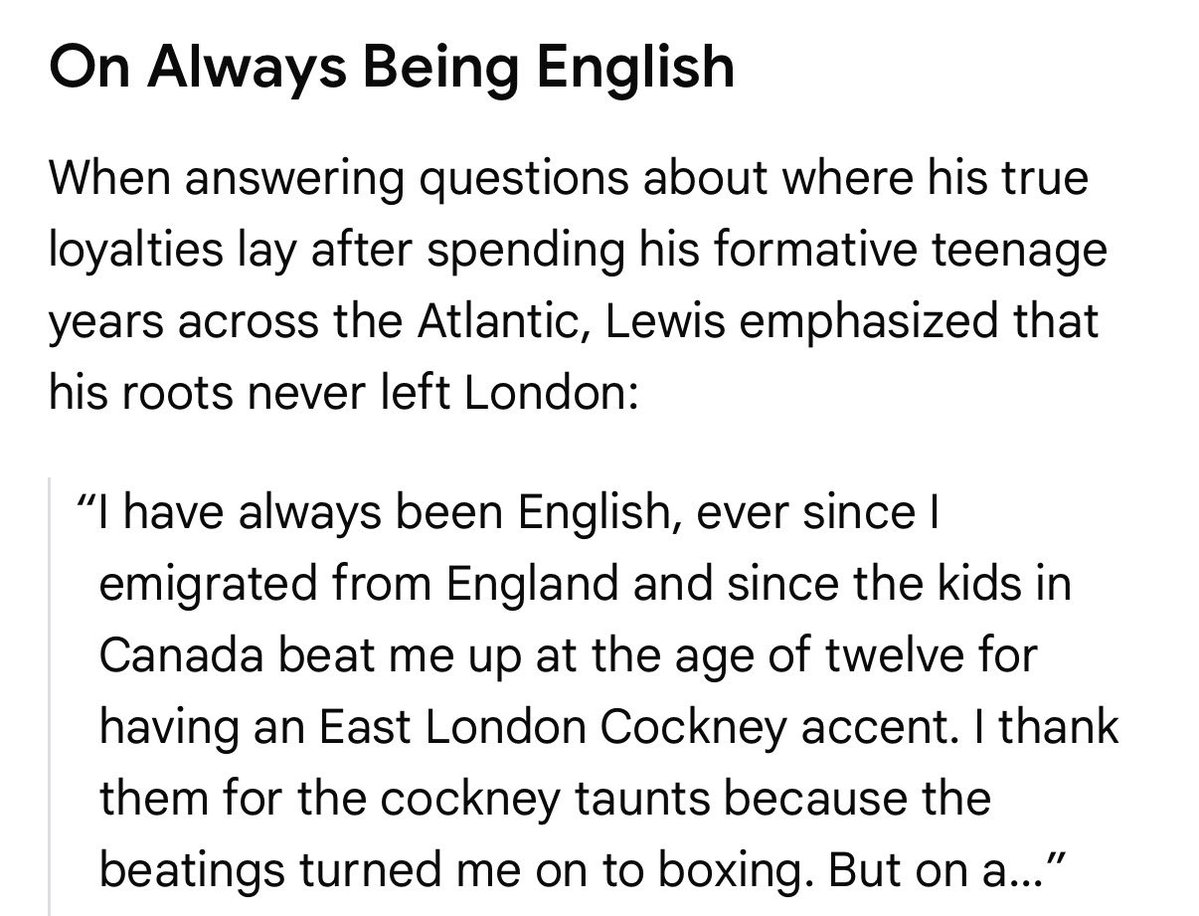 TuftonStreet's tweet photo. @gingerrtom Odds on Adam arguing with Lennox Lewis that he’s not English https://t.co/GOOqGwSLq0