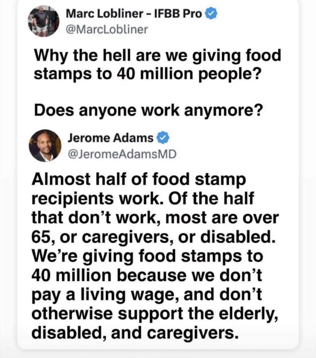 FightForAUnion's tweet photo. Maybe stop being mad at the struggling working mom of 4 and start being mad that corporations have suppressed wages so badly over the last 50 years that more and more people need help affording food https://t.co/NXxavSZ0NK