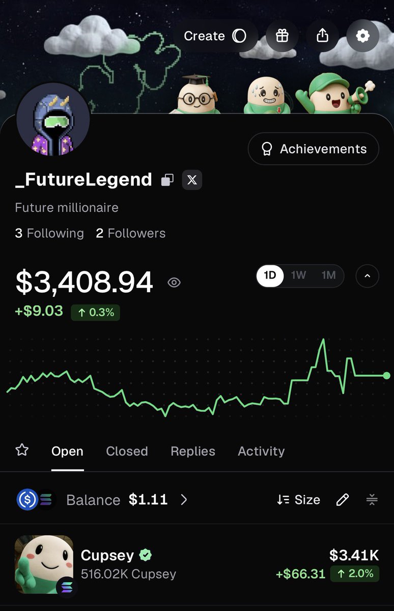 _FutureLegend's tweet photo. When $Cupsey reaches $2B mcap I will turn this $3k position into $1M

I will do it LIVE for the whole public to see

WE WILL ALL WIN

@CupseyToken @Pumpfun @a1lon9 https://t.co/tErgGqbRnW
