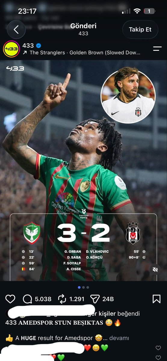 xalti21's tweet photo. Arkada��lar @Metecann’ın admin olduğu 433, Amedspor’a sansür uyguluyor. 

1. Resim: Amedspor sadece Türkiye’ye açık, Fener maçı dünyaya. 

2. Resim: Amedspor paylaşımının beğeni sayısı gizli, diğer tüm gönderiler açık.

Herkesi @Metecann’ın son gönderisinin yorumlarına bekliyorum. https://t.co/ldGKPKw3QB