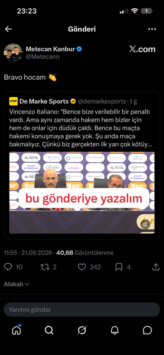 xalti21's tweet photo. Arkada��lar @Metecann’ın admin olduğu 433, Amedspor’a sansür uyguluyor. 

1. Resim: Amedspor sadece Türkiye’ye açık, Fener maçı dünyaya. 

2. Resim: Amedspor paylaşımının beğeni sayısı gizli, diğer tüm gönderiler açık.

Herkesi @Metecann’ın son gönderisinin yorumlarına bekliyorum. https://t.co/ldGKPKw3QB