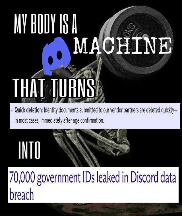 Pirat_Nation's tweet photo. Discord is rolling out a new age-assurance system worldwide.

>More than 90% of users won’t be asked to verify their age. Instead, Discord will estimate whether an account belongs to an adult or teen using signals such as account age, activity and the servers and games it’s connected to.

>Discord says it does not use messages, calls or other content to determine your age group.

>Adults won’t see any changes. Teen accounts will get extra protections, including restrictions on age-restricted content and spaces, while still being able to message friends, join voice calls and use normal servers.

>If Discord can’t determine your age, you can confirm that you’re an adult through options including a credit card, Apple App Store, Google Play, Google Wallet, AgeKey, a video selfie or an ID check, depending on your region and device.