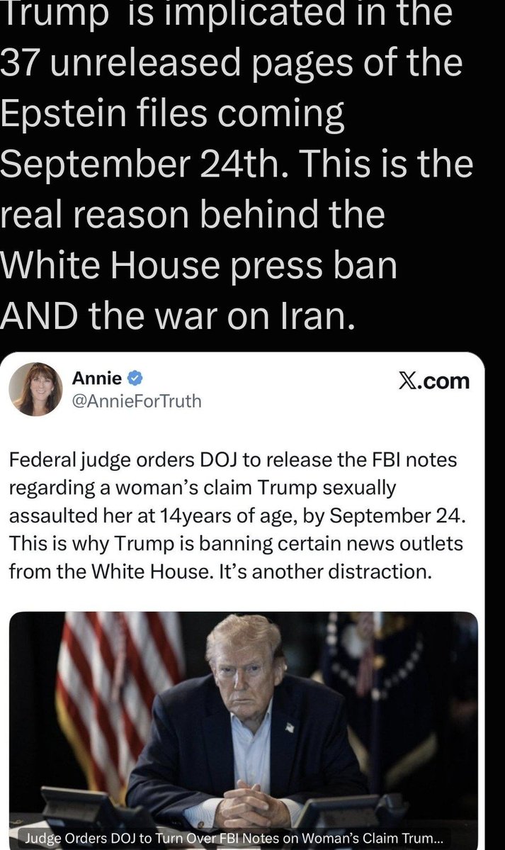 MrSpiritsRaven's tweet photo. Send This Disgusting
๐๐ฟ๐๐ฟ๐๐ฟ๐๐ฟ๐๐ฟ
#PedophileTrump
#RapistTrump
#34CountConvictedFelon
#Liar
#Pervert
#SexualPredator
#ChildMolester
TO ANY SUPERMAX PRISON. https://t.co/nidhGqPzOm