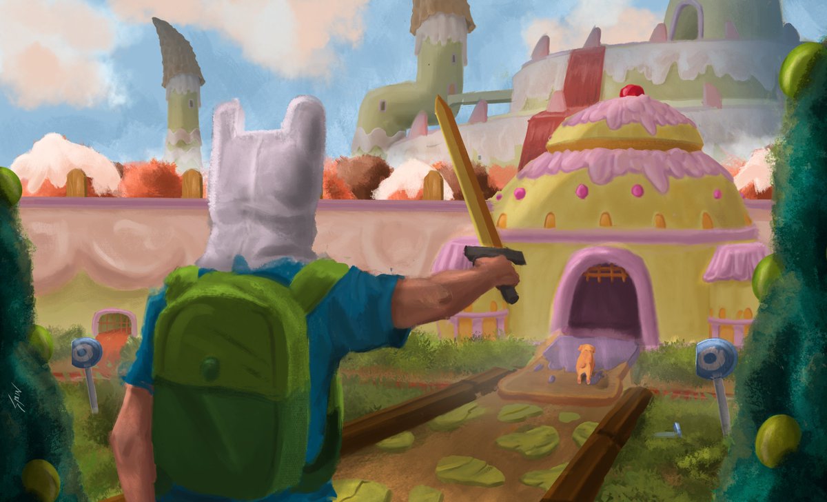 SpinGabrielart's tweet photo. An Adventure Time fanart of Finn coming to Candy Kingdom :D

#adventuretime #finnthehuman #fanart #cartoonnetwork https://t.co/xgON8wbVNG