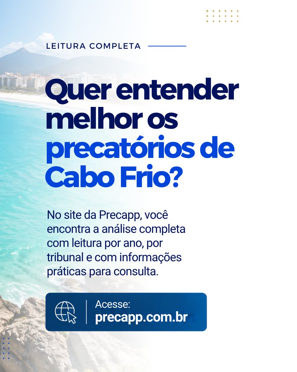precapp's tweet photo. Precatórios de Cabo Frio: veja a análise da Precapp com projeções por ano, TJRJ, TRF-2 e TRT-1, além dos impactos da EC 136/2025.
Confira em https://t.co/NKSHxPDVX1.

#Precatórios #CaboFrio #Precapp https://t.co/Ak4pfyJBjs