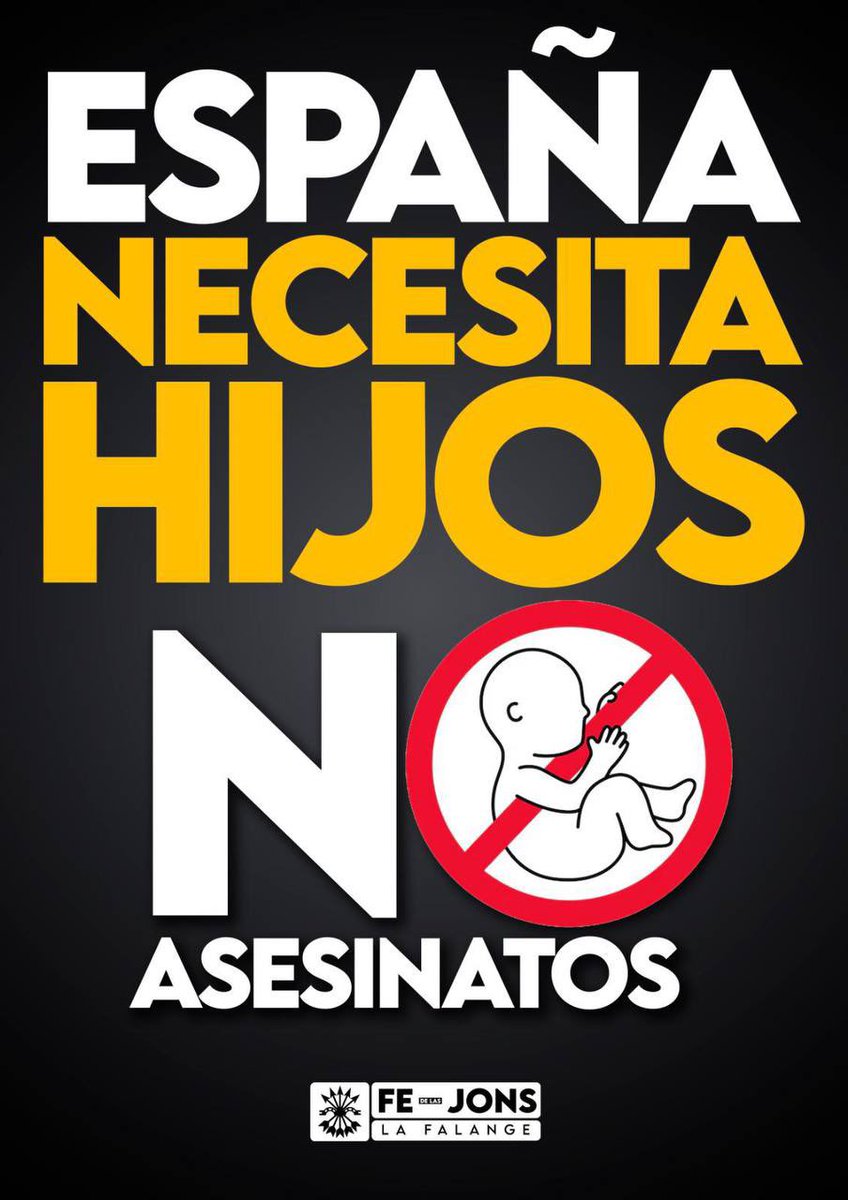 fedelasjons's tweet photo. 🔪El aborto es el asesinato de una vida inocente.

💶Una masacre financiada con dinero público.

🩸Un genocidio apoyado por izquierdas y derechas.

🗳Un crimen que hay que combatir, aunque no dé votos. https://t.co/nXf5QTU8JQ