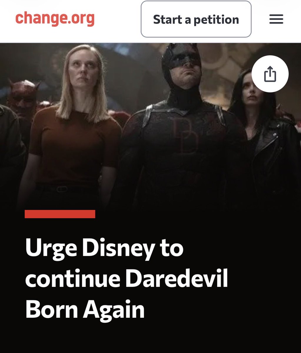 BookwyrmRachel's tweet photo. #SaveDaredevil Round 2: Urge Disney to continue Daredevil Born Again - Sign the Petition! https://t.co/JPeZ5w2bqq via @Change https://t.co/LOvvAUjwUb