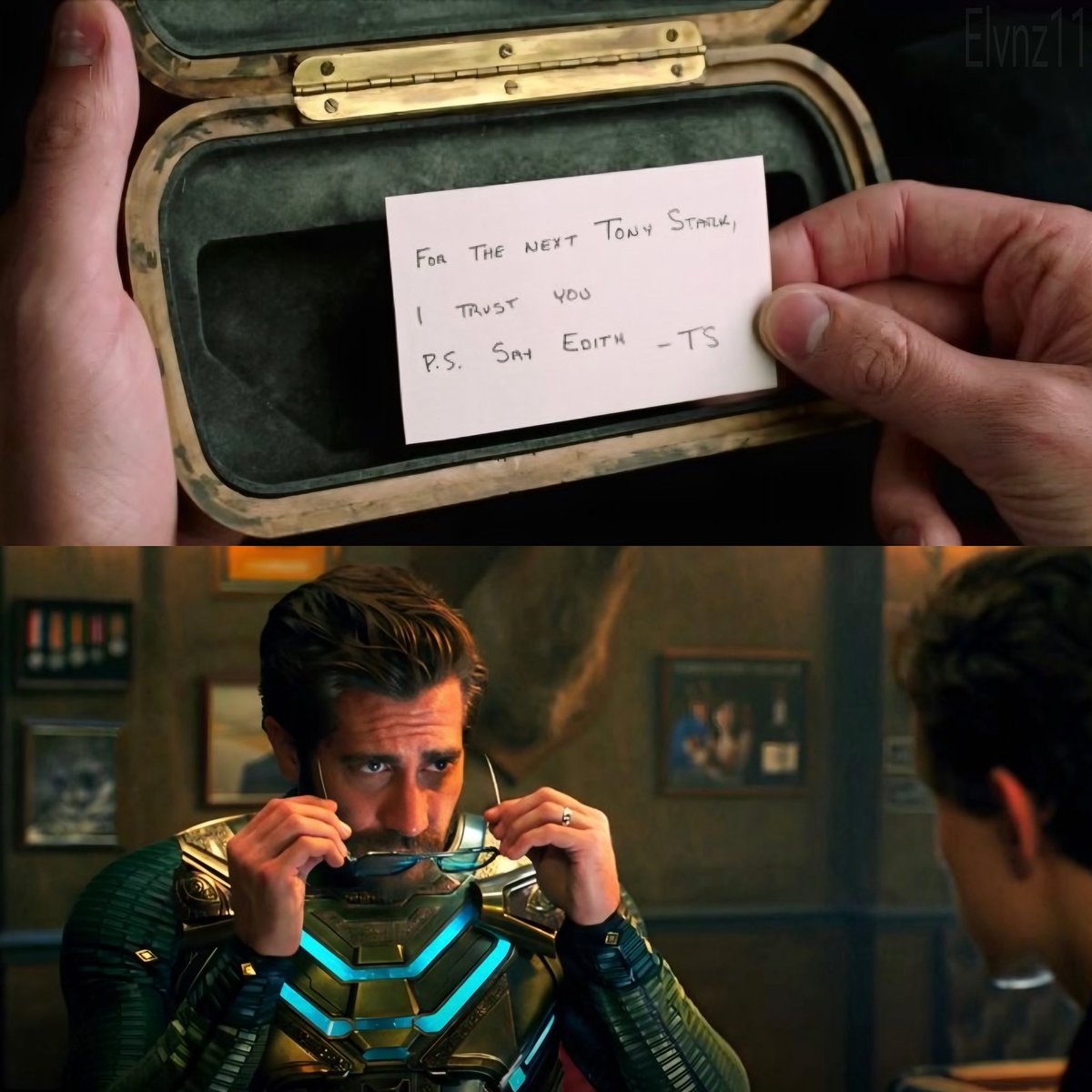 elvnz11's tweet photo. Peter handing EDITH to Mysterio was reckless.

But why does the teenager get more heat than the adults who put an orbital weapons system in his glasses? 😭

Trusting Peter’s heart and trusting his judgment with THAT are two different things. https://t.co/TZaqQEc5UT