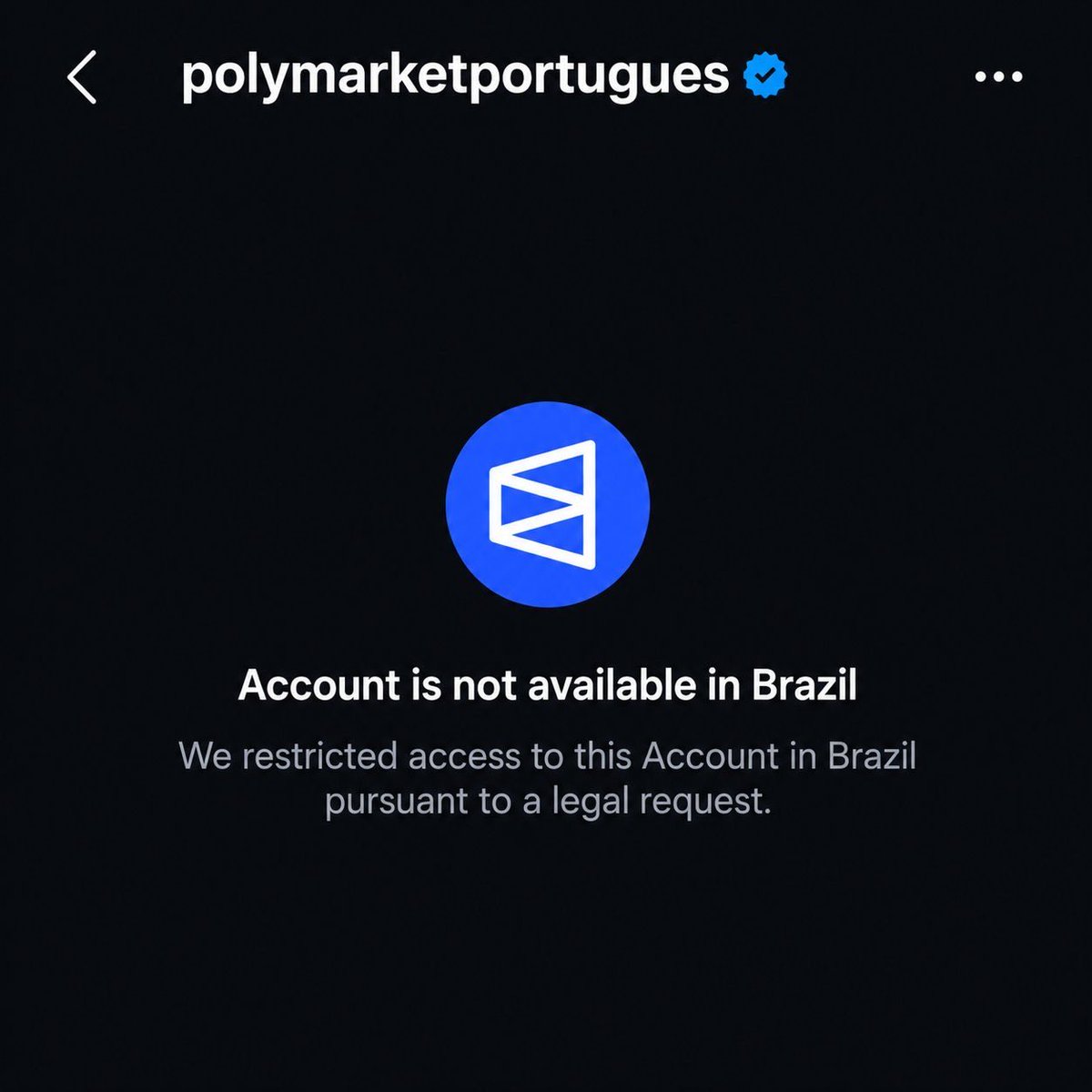 d10n3fcs's tweet photo. Ordem judicial determina a derrubada do perfil da Polymarket no Instagram. https://t.co/tG8Xu0QB9w