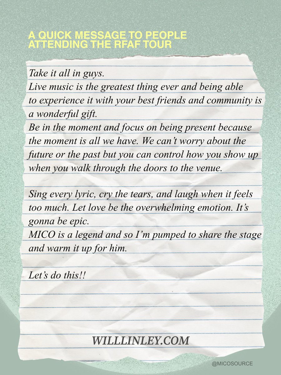 micosource's tweet photo. Everyone meet @WillLinleyy, the newest resident in Stillville! 🏡

Swipe through the slides and make sure to read the note he has left for those who'll be attending the #RunningFromAFeelingTour! 

#MICO #WillLinley #RFAFTour #micotoronto https://t.co/ggr6G2JzUj