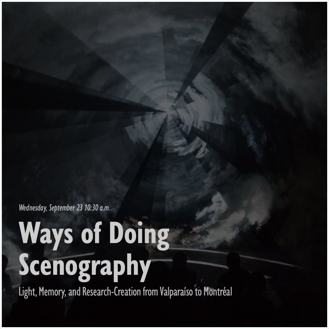 cu4thspace's tweet photo. Join performance and lighting designer, and LePARC academic in residence, Tamara Figueroa for a conversation exploring ways of doing scenography through memory, light, and research-creation.

Details here: https://t.co/kZokJzUvkE https://t.co/HHIWkapPyc