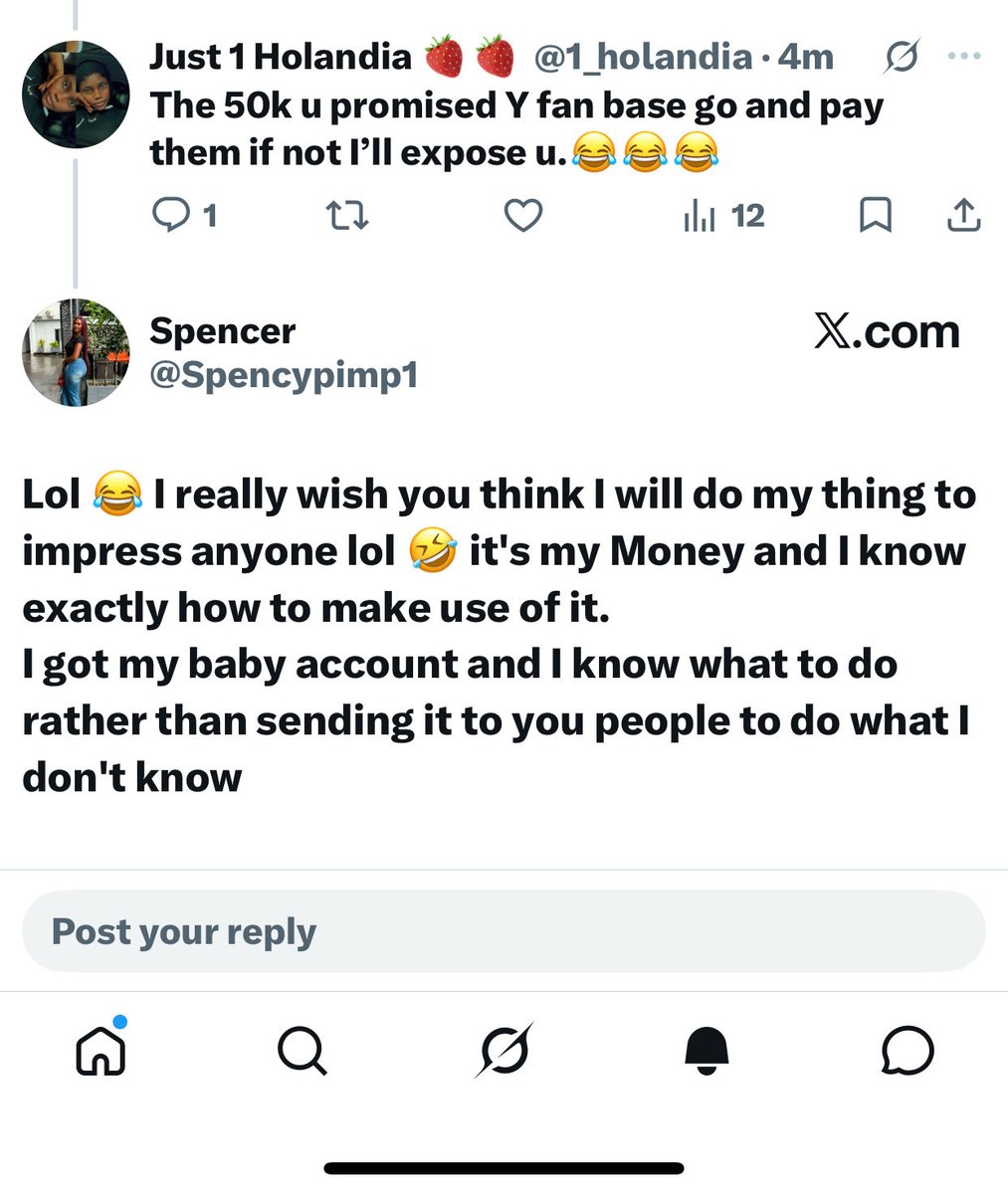 1_holandia's tweet photo. Yusfuls anywhere una see this girl comment avoid her 😂😂
Na only mouth she sabi, she no get shi shi to give 😂😂
The moment I saw the post I burst laugh I didn’t want to disgrace her,I was just lol  in the cs. 😂

Becoz I said I want to drag her sge blocked me😂🤲😂

#BBNaija https://t.co/1dXK5mZ5xh