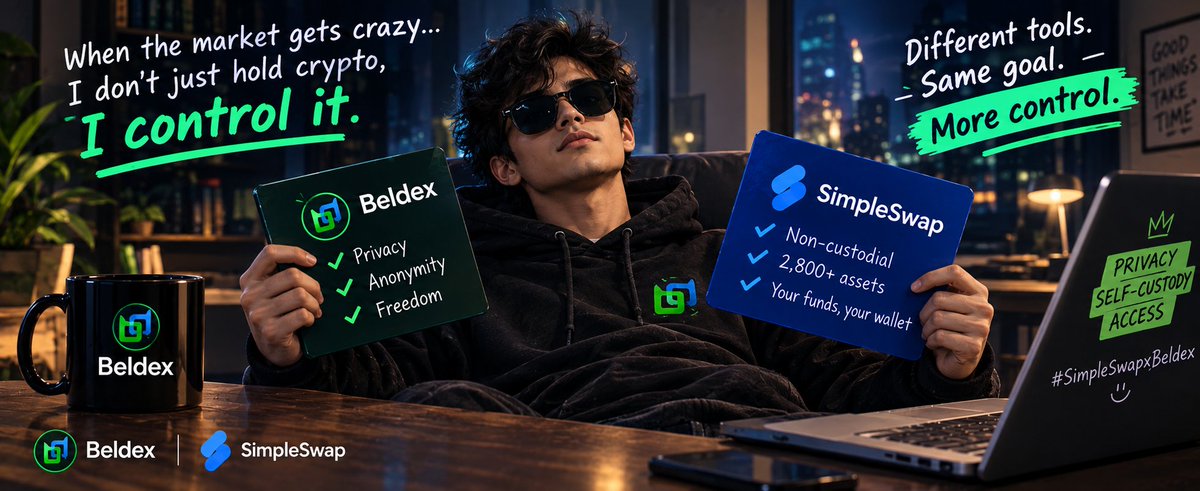 Zyro_verse's tweet photo. Real control? It’s not just owning crypto.

Keep my activity private
Keep custody of my funds
Keep access simple when I want to swap

Different tools, one mindset my crypto, my rules.

#SimpleSwapxBeldex https://t.co/fAQnPy2QOh