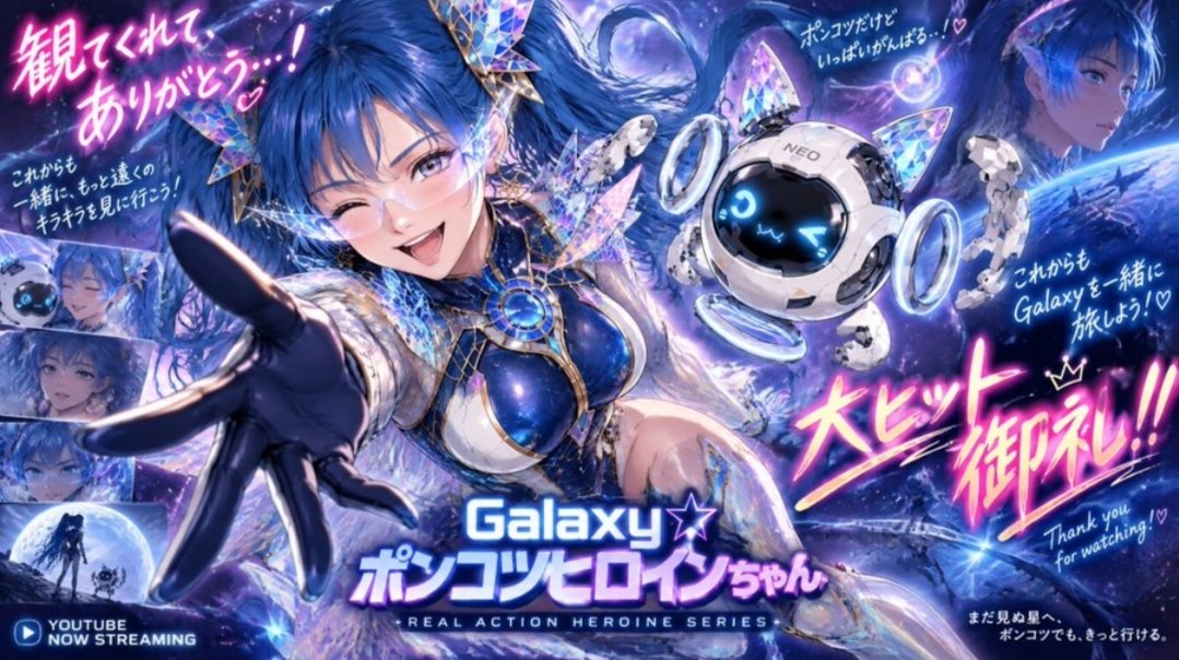 achihachiware's tweet photo. 『Galaxy☆ポンコツヒロインちゃん』第5話「宇宙都市でハチャメチャ大爆走！この女達には手を出すな！」
  
​すでに3,000回再生突破！🚀💥
迫力満点の爆走バトル、まだ見てない人はぜひ！
https://t.co/wGIMVONMZu https://t.co/4VveU4orTi
