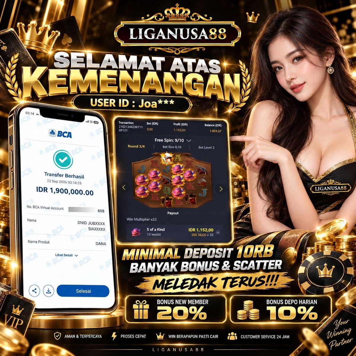 wildknights's tweet photo. 💥 Banyak bonus &amp; scatter main slot gacor hari ini
🔥 Saatnya rasakan keseruannya bersama LIGANUSA88!
⚡ Makin seru dengan Minimal Deposit 10RB

Link resmi >> https://t.co/rzfEs90x44

#liganusa88 #zonauang #depositqris #slotonlinegacor #rabu #Pagii https://t.co/6hsK2h6wA2