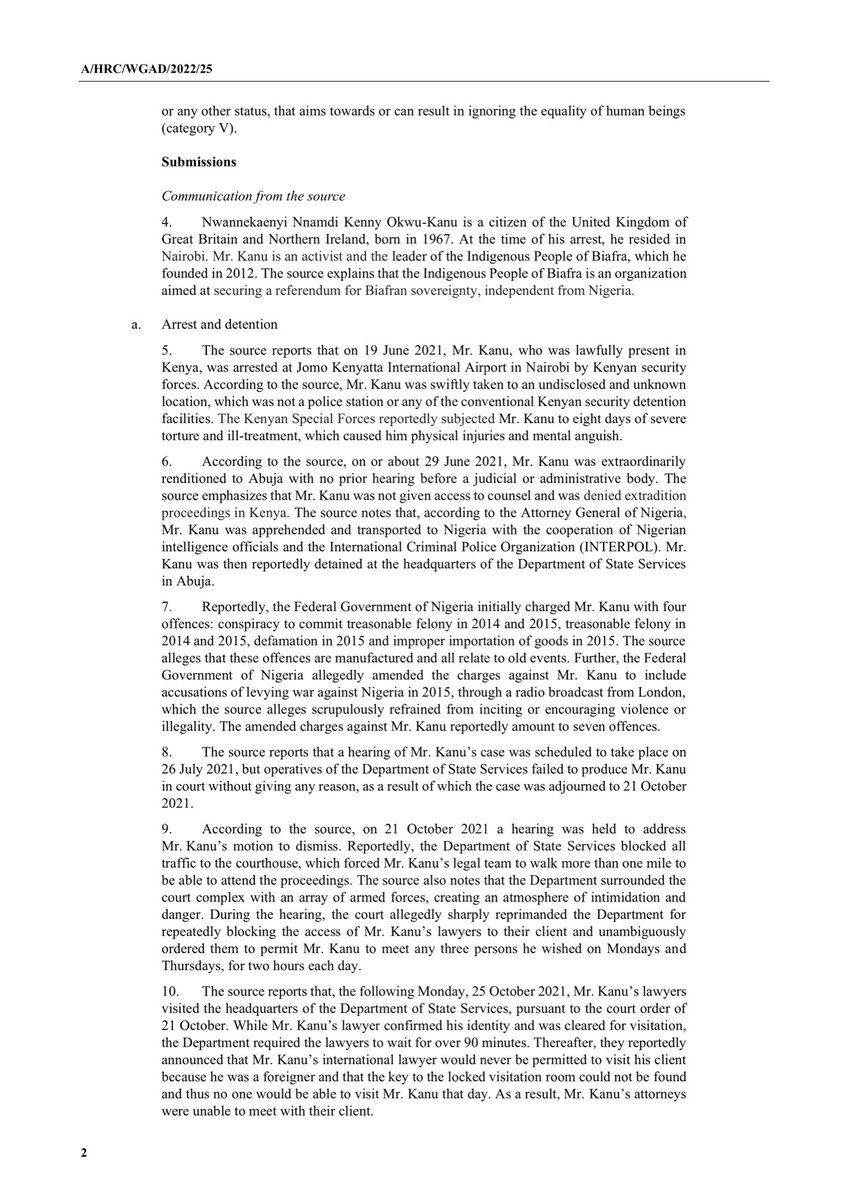 Solomon_Egbo's tweet photo. We call on the international community, the UK Foreign Office @UKinNigeria @FCDOGovUK , and global human rights organisations to urgently review the continued unlawful detention of Mazi Nnamdi Kanu. Self-determination is a fundamental right protected under international law. Legal frameworks must be respected, and justice must prevail without further delay. #FreeMaziNnamdiKanuNow #HumanRights 

Official Notification Cc:
@realDonaldTrump @andyburnham @AngelaRayner  @WhiteHouse @netanyahu @IsraelMFA @Ed_Miliband @SecRubio @vonderleyen @FCDOHumanRights @HouseofCommons @UKHouseofLords @GermanyDiplo @francediplo_EN @francediplo @EUCouncil @Europarl_EN @EU_Commission @DutchMFA @SwissGov @NorwayMFA @ItalyMFA @GiorgiaMeloni @SpainMFA @SweMFA @BelgiumMFA @PolandMFA @dfatirl @AussenMinDE @FCDOGovUK @GermanyDiplo @francediplo_EN @ItalyMFA @EU_Diplomacy  @DrAliceJEdwards @AmnestyNigeria @hrw @AgnesCallamard 

👇👇👇
