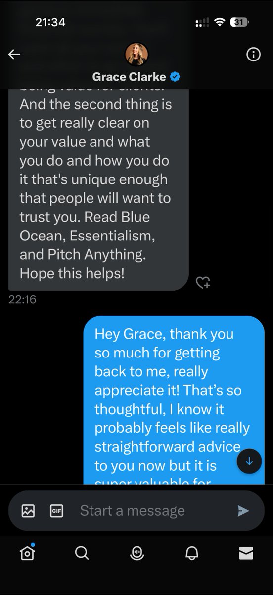 danfdz_'s tweet photo. @graceclarke Of course! It was when I was planning my first steps to going solo and you were (and still are) one of my inspirations https://t.co/DHd8h5jOYT