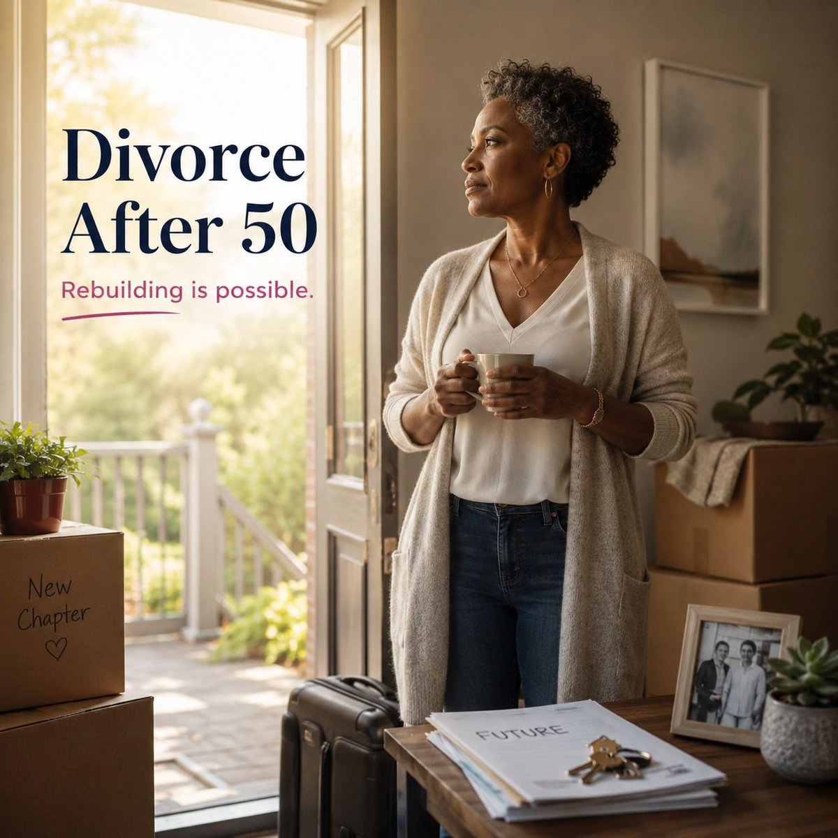 irene1150's tweet photo. Gray divorce is rising, and the story deserves more nuance than pity.

Leaving a marriage at 50+ takes courage. It often brings a mix of grief &amp; relief—and both can be true at once.

Rebuilding in your 50s is hard. It is also entirely possible. https://t.co/iU3a5teVCF