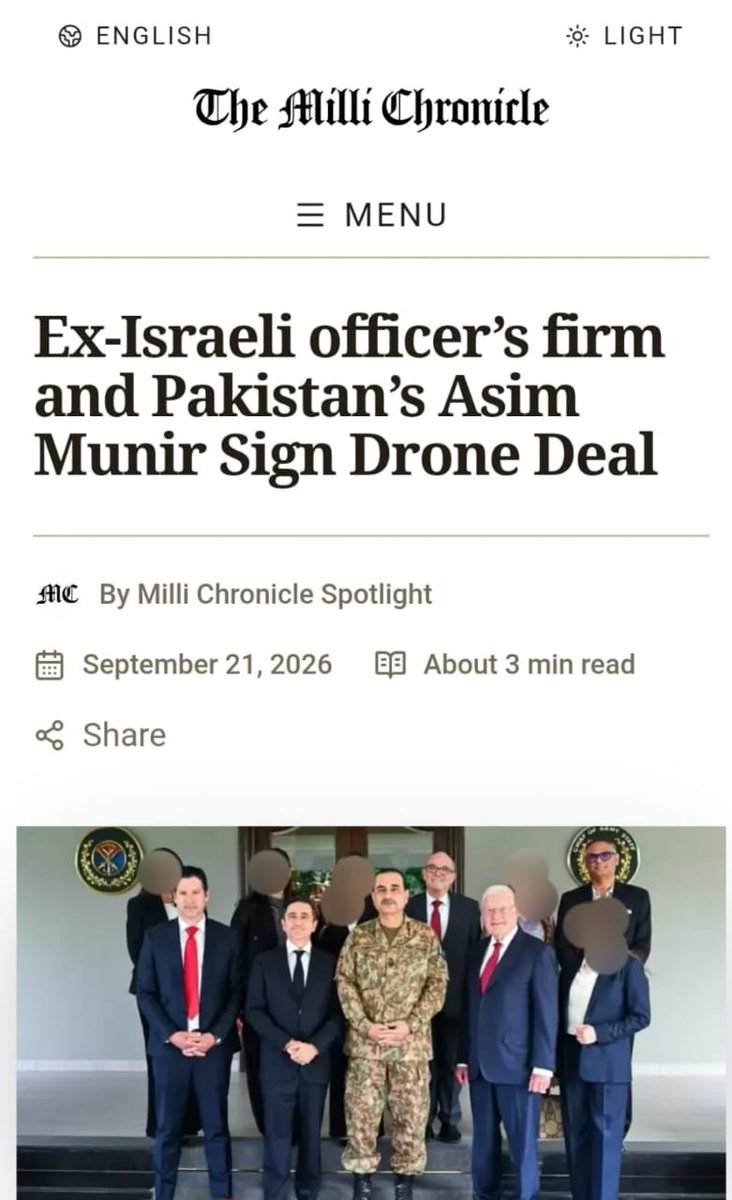 StrategicWat's tweet photo. 🔔The Pakistani military has signed an agreement with an American drone-manufacturing company that was led by a former officer of the Israeli military (IDF).

The Pakistani military has repeatedly used weapons acquired from Western countries and Israel against Muslims. https://t.co/H1EaPerAM7